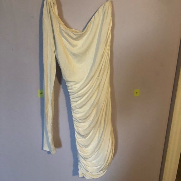 white one shoulder dress